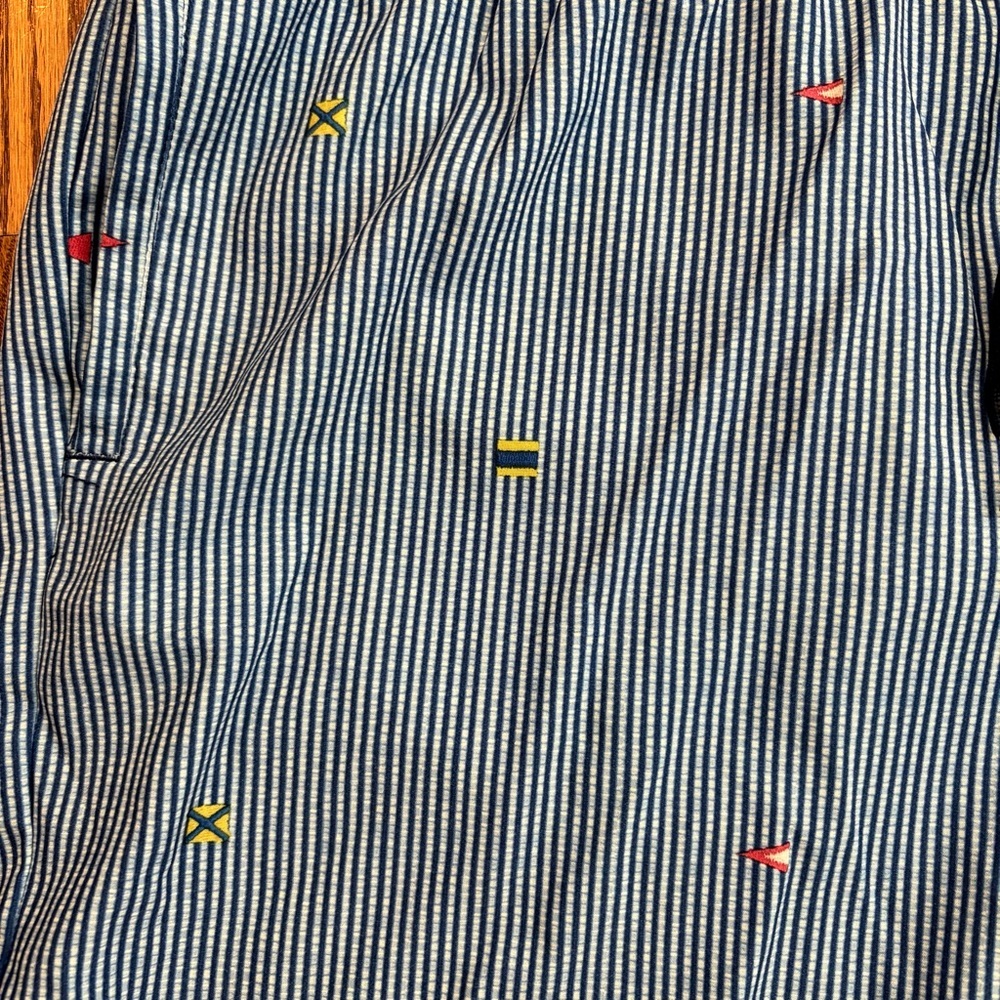 Sperry Swim Trunks Blue Striped Nautical Print Size XL - Picture 3 of 9